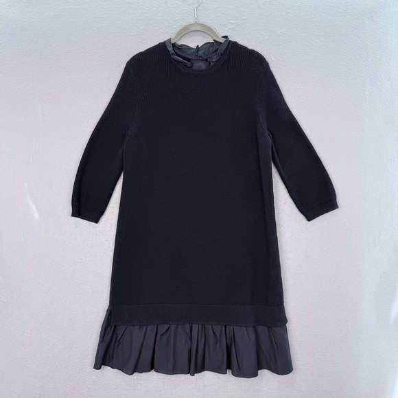 COS Dresses & Skirts - COS -‎ women’s navy blue knit cotton / silk sweater midi dress 3/4 sleeve size S